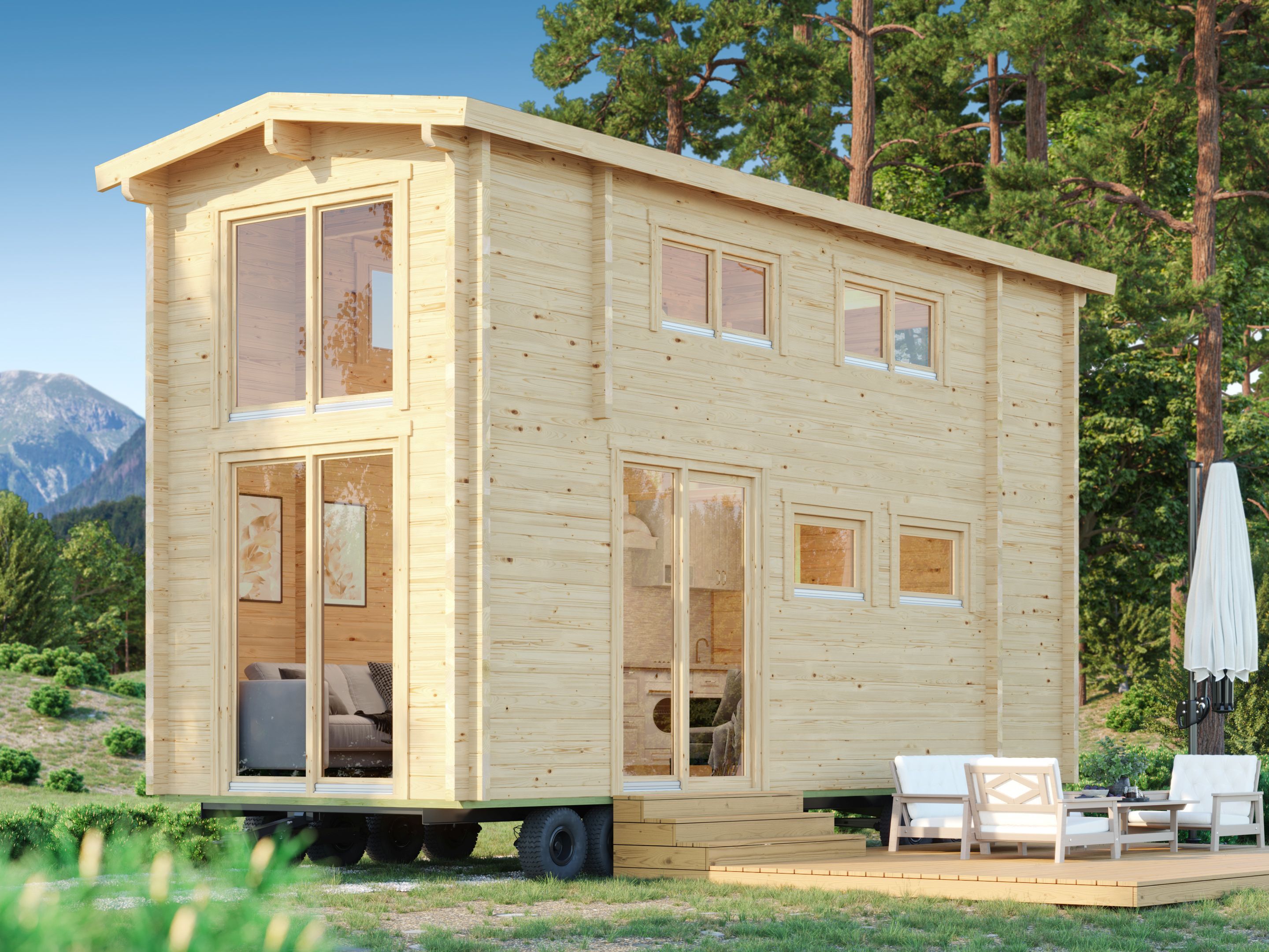 13% sparen! 6 × 4 m | aus Fichte Tiny Holzgartenhaus Heritage 70 A | winterfest Unkategorisiert online kaufen