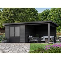 26% billiger ! WPC Gartenhaus mit Terrasse Modell Style DeLuxe Unkategorisiert online kaufen