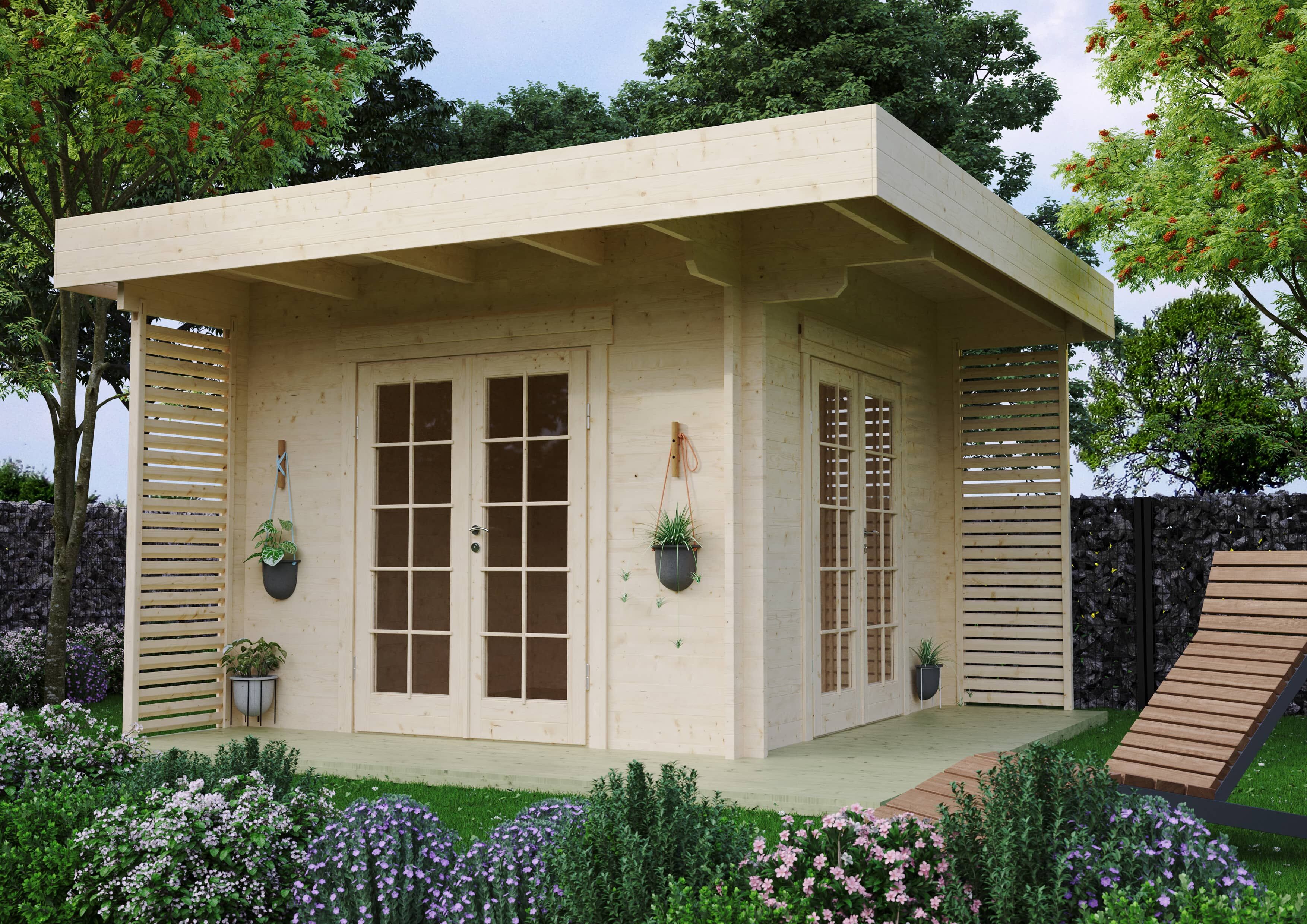 26% sparen! 4 × 2 m | Holzgartenhaus Petra 44 A | winterfest | Terrasse | modern Unkategorisiert online kaufen