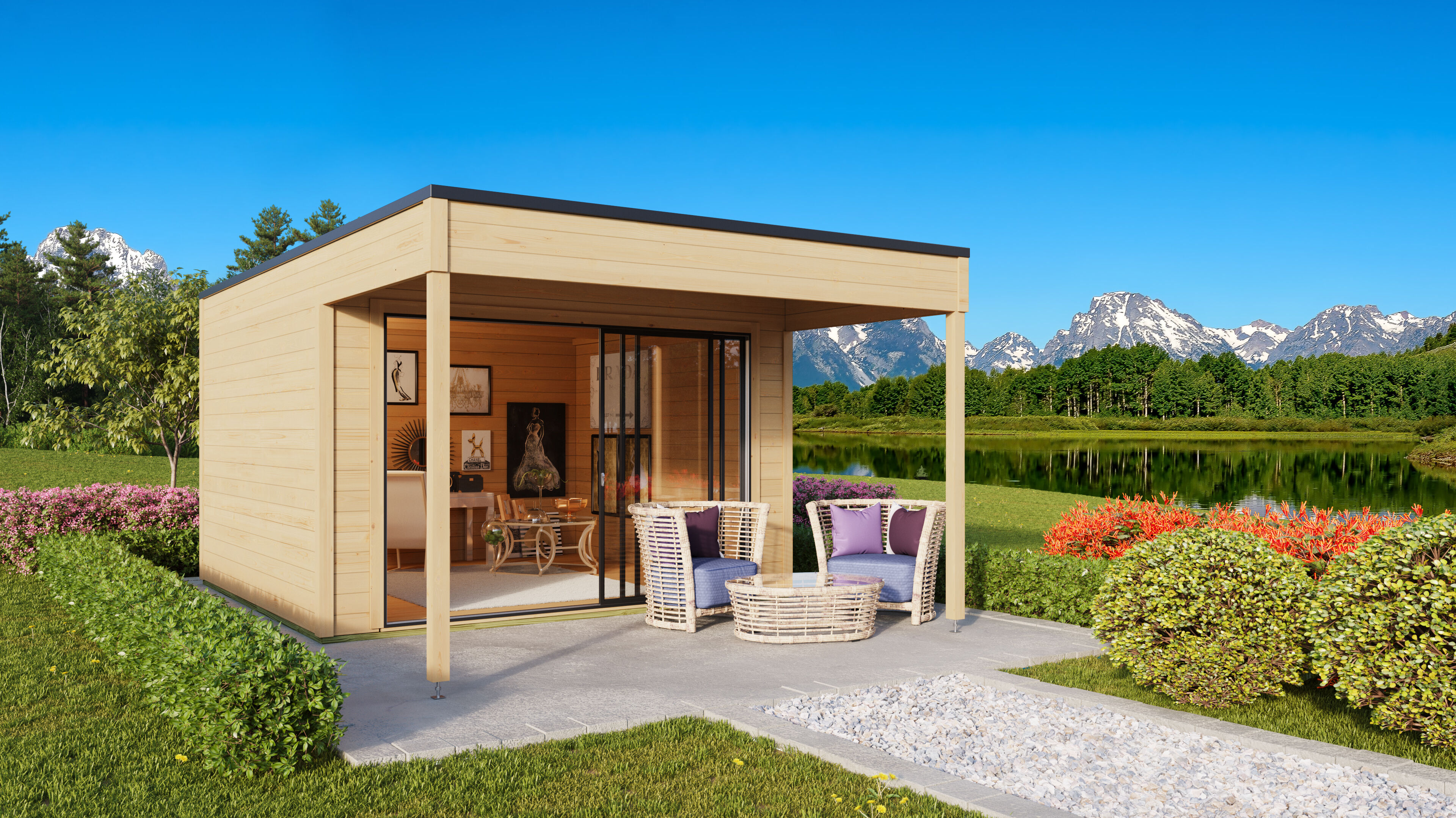26% sparen! 5 × 4 m | Holzgartenhaus aus Fichte Q-BIC Alu 44 A + VD | Schiebetüren Unkategorisiert online kaufen 26% sparen! 5 × 4 m | Holzgartenhaus aus Fichte Q-BIC Alu 44 A + VD | Schiebetüren Unkategorisiert online kaufen