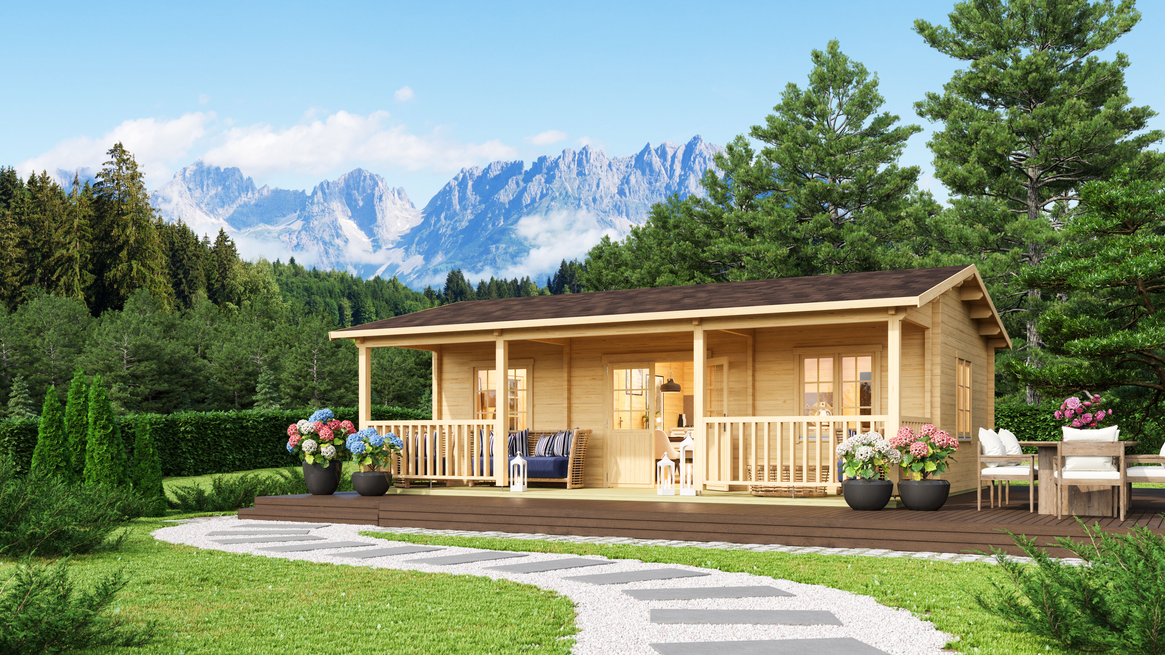 26% sparen! 7 × 4 m | aus Fichte Ferien- und Freizeithaus Barrit | winterfest Unkategorisiert online kaufen