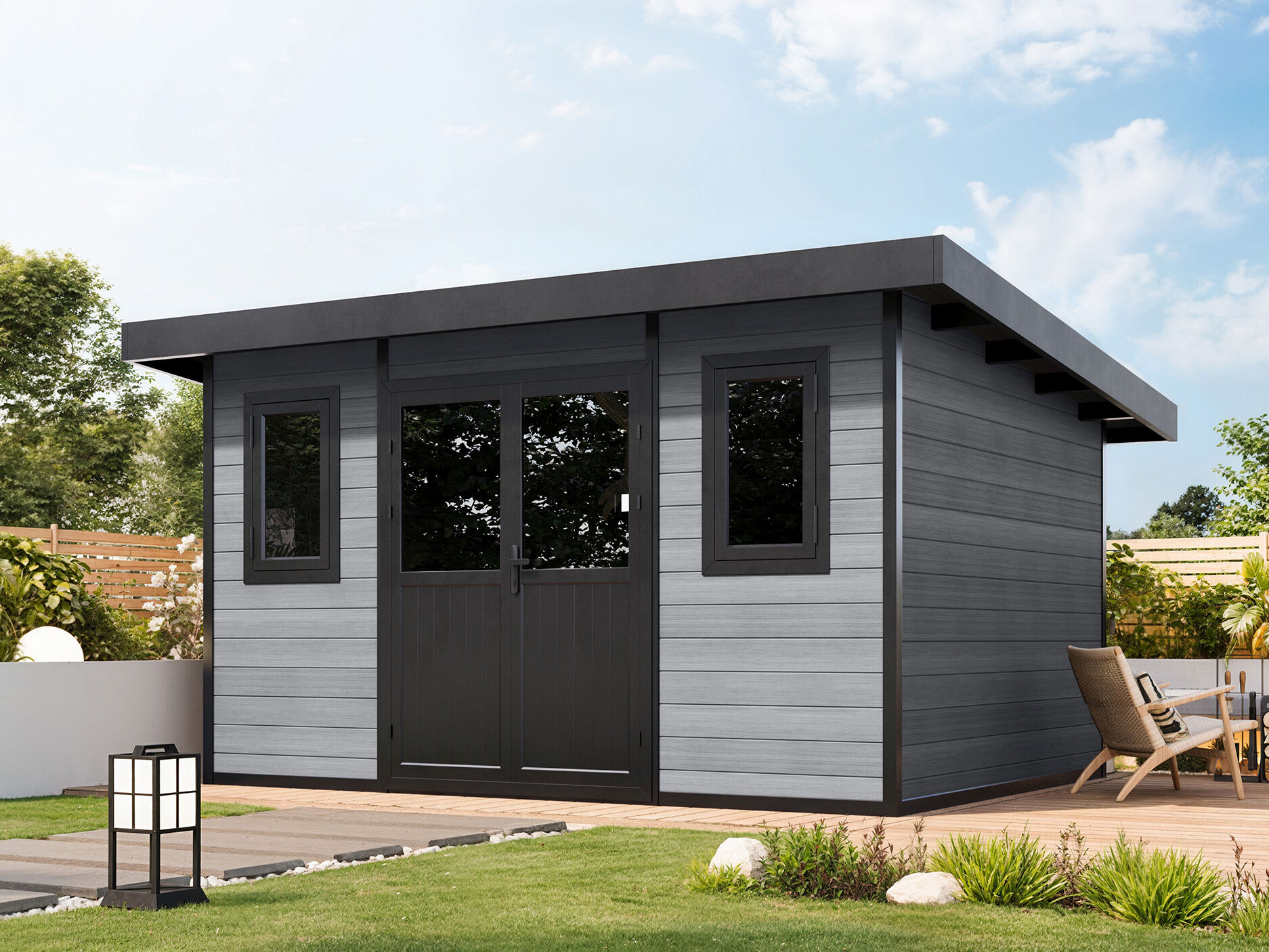 26% sparen! WPC Gartenhaus Duo Color 12 m² | winterfest Unkategorisiert online kaufen 26% sparen! WPC Gartenhaus Duo Color 12 m² | winterfest Unkategorisiert online kaufen