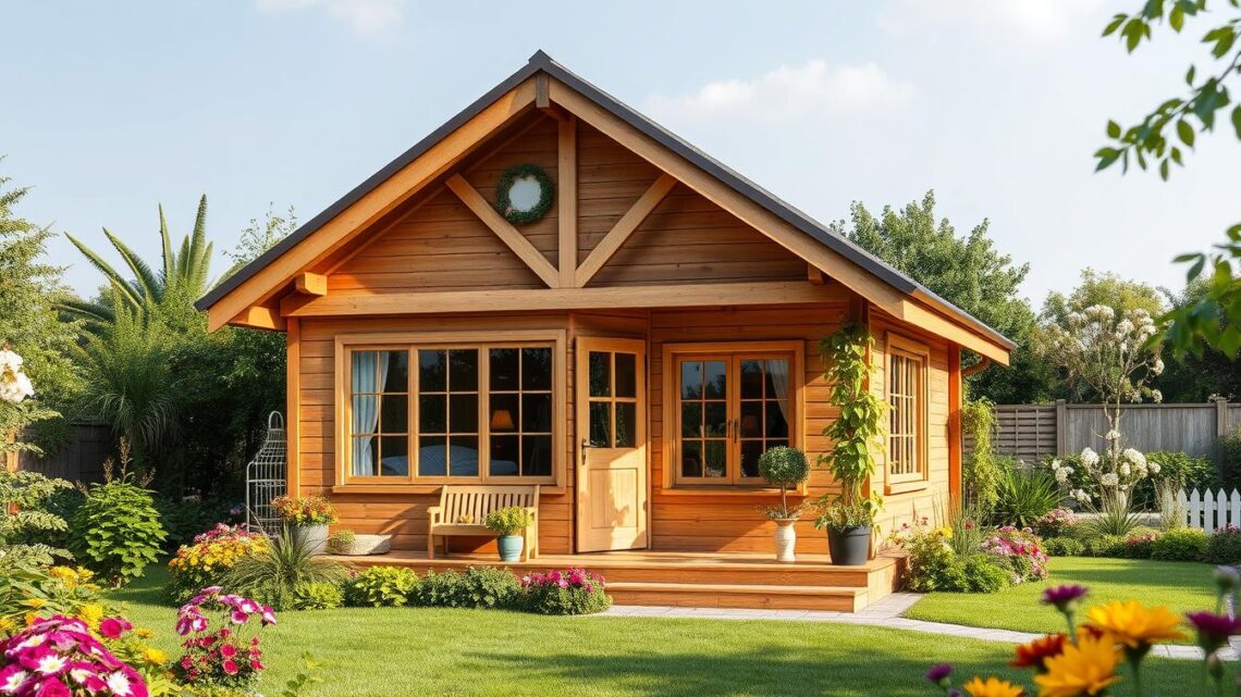 Gartenhaus 90 mm Wandstärke