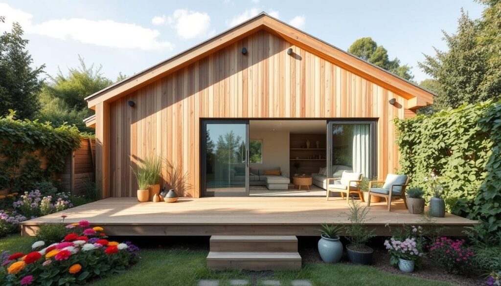 Gartenhaus 90 mm Wandstärke Wohnraumerweiterung