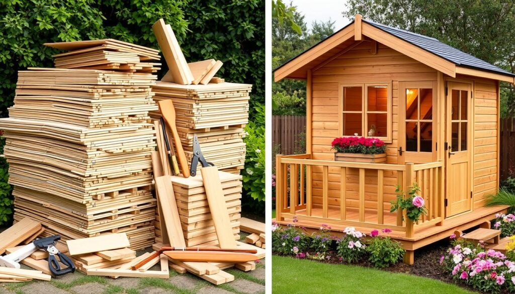 Holz-Gartenhaus Bausatz und schlüsselfertige Lösung