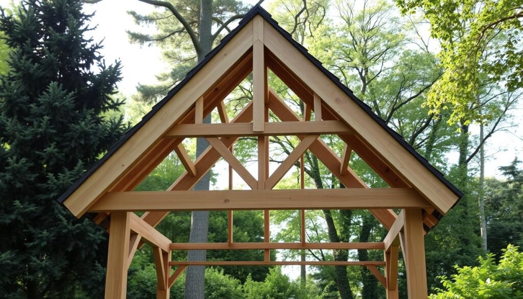 Dachkonstruktion für Gartenhaus