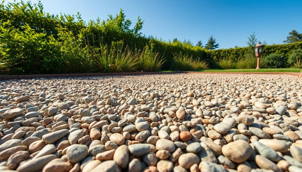 Kiesbett als Fundament-Alternative