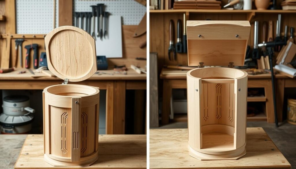 Montage von Deckel und Tür