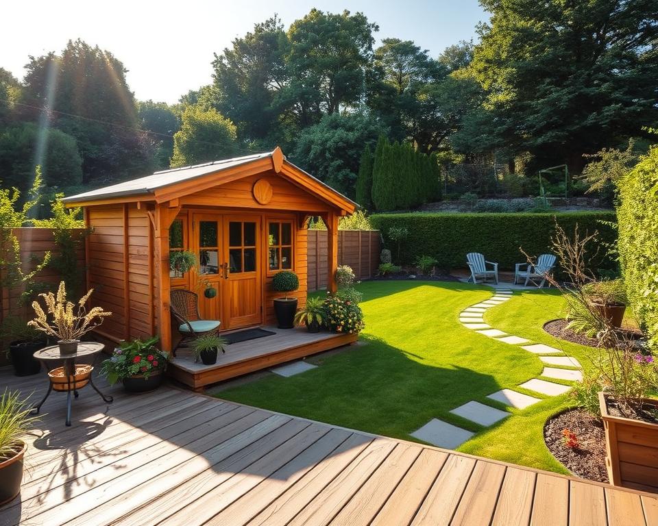 Gartenhaus-Terrasse Gestaltung