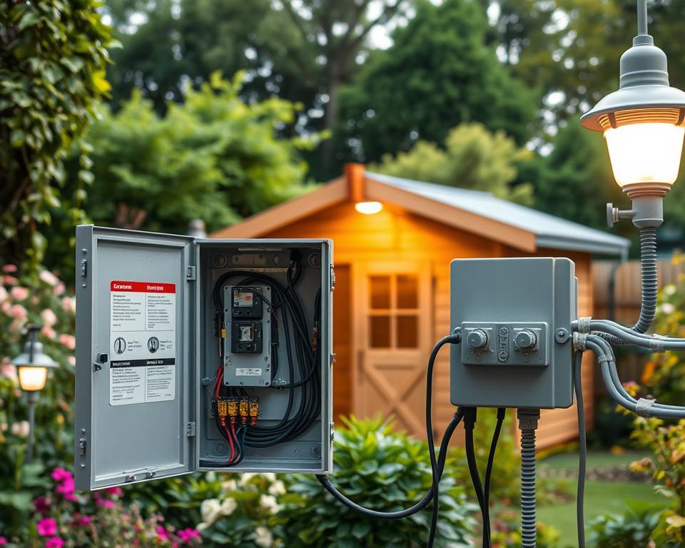 Stromversorgung für Gartenbeleuchtung