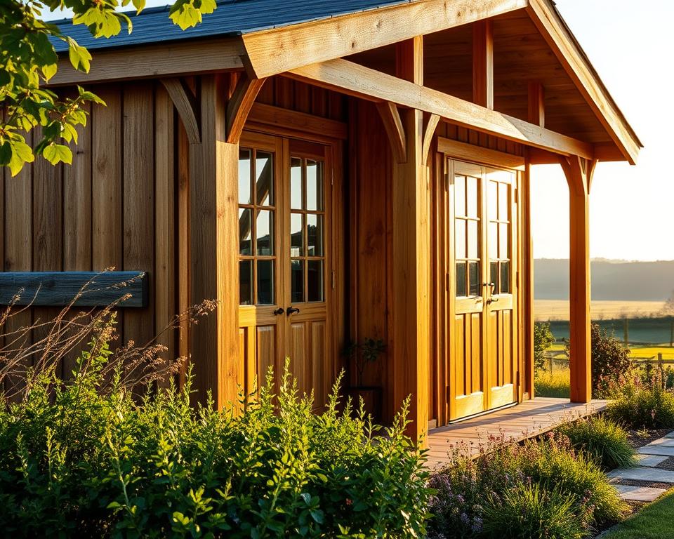 Eichenholz Gartenhaus Witterungsbeständigkeit