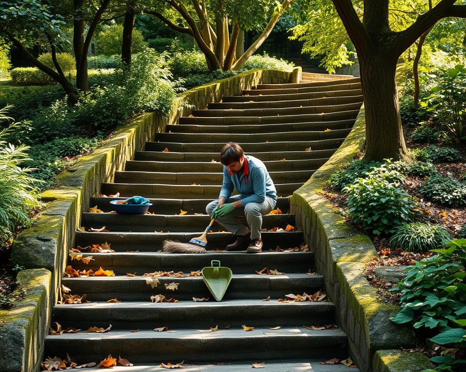Gartentreppe Wartung und Pflege