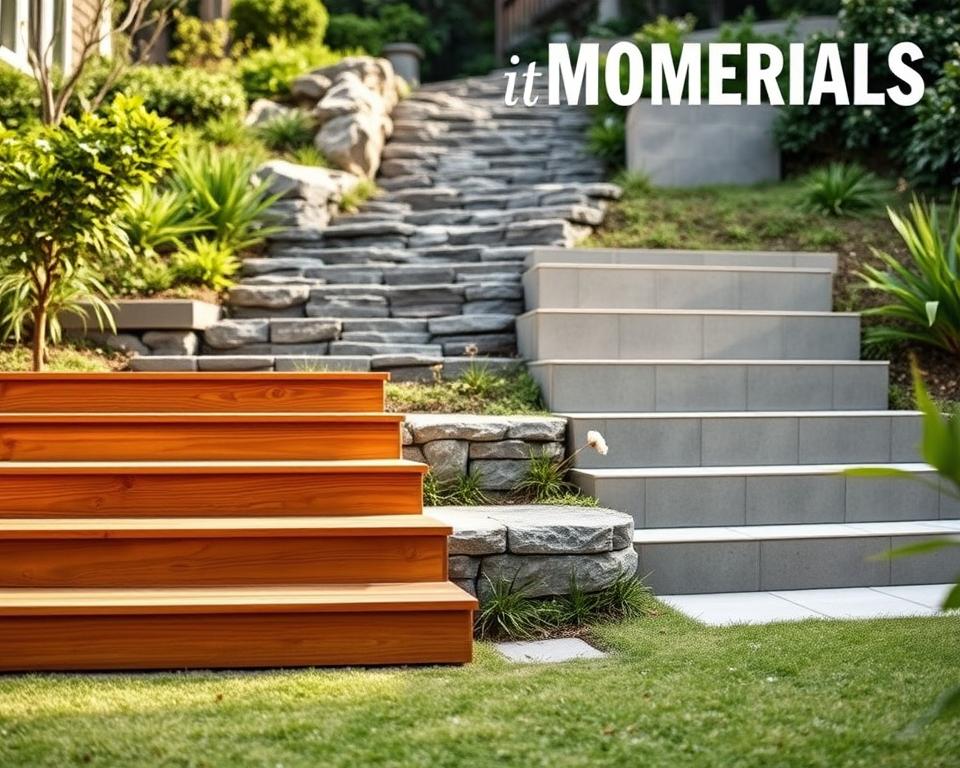 Gartentreppen Materialien Vergleich