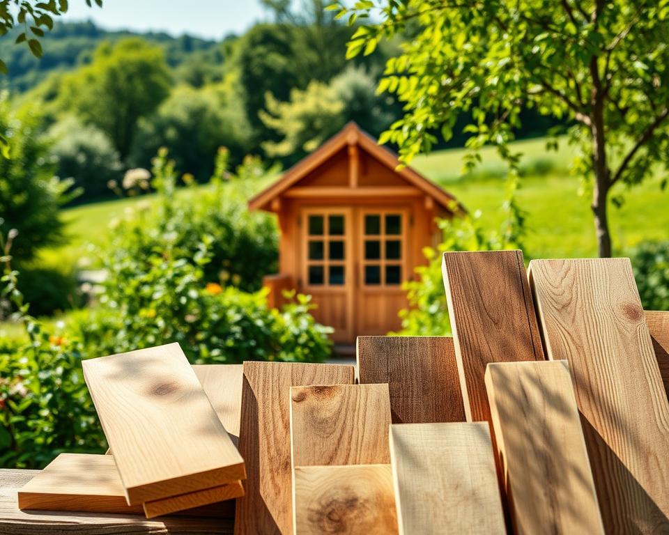 Holzarten für Gartenhaus