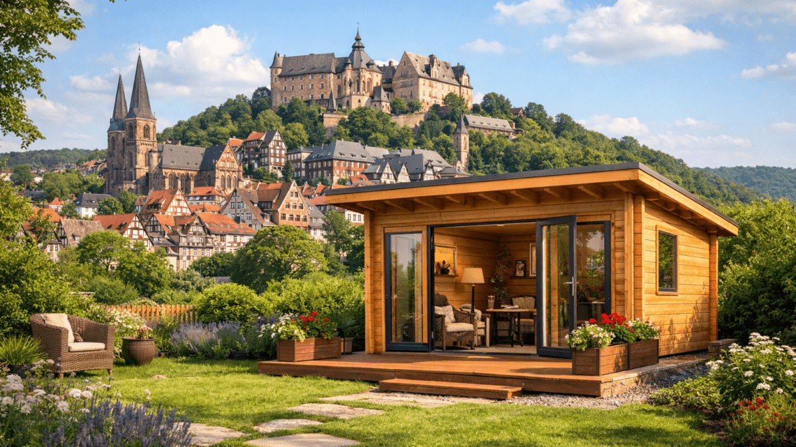 Immobilienmakler Marburg: Warum ein Holz-Gartenhaus den Wert einer Immobilie steigern kann