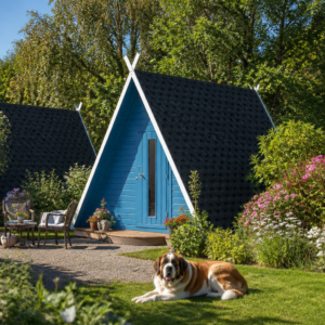 26% sparen! 6 × 4 m | Campinghaus Wigwam 28 | winterfest | Terrasse