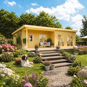 26% sparen! 8 × 6 m | aus Fichte Ferien- und Freizeit Haus Westerl | winterfest