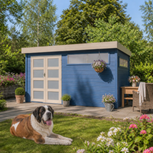 26% sparen! 4 × 3 m | Flachdach Holzgartenhaus Nelo 44 B | Pultdach | modern Unkategorisiert online kaufen