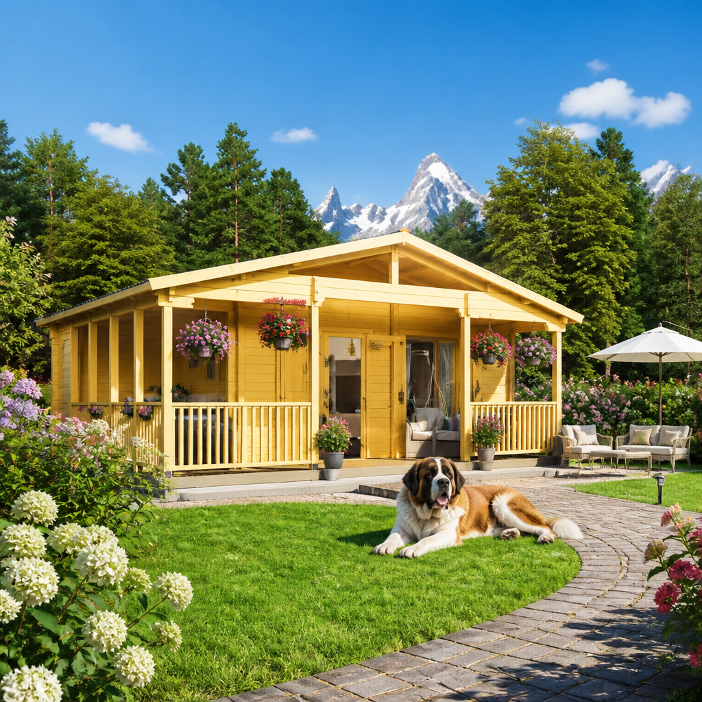 26% sparen! 8 × 6 m | aus Fichte Freizeithaus Glostrup 44 | winterfest