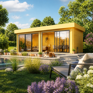 26% sparen! 7 × 3 m | Holzgartenhaus aus Fichte Alu Concept Lasse 44 A | Schiebetüren | winterfest | Flachdach Unkategorisiert online kaufen