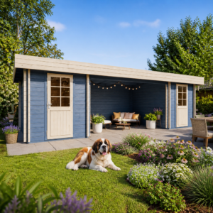 26% sparen! 8 × 4 m | Holzgartenhaus aus Fichte Gorbea 70 | winterfest | Flachdach | modern Unkategorisiert online kaufen