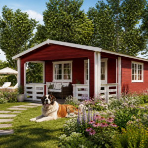 26% sparen! Holzgartenhaus aus Fichte Johnny 44 C | winterfest | Terrasse | Satteldach | klassisch Unkategorisiert online kaufen