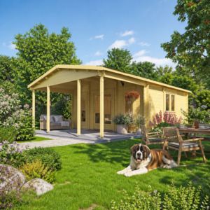 26% sparen! 6 × 5 m | Holzgartenhaus Julia 44 F | winterfest | Satteldach | klassisch Unkategorisiert online kaufen
