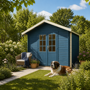 26% sparen! 3 × 2 m | Holzgartenhaus aus Fichte Lexi 44 D Premium | winterfest | Satteldach | klassisch