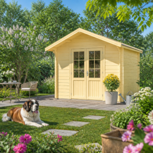 26% sparen! 3 × 2 m | Holzgartenhaus aus Fichte Lexi 44 E Premium | winterfest | Satteldach Unkategorisiert online kaufen
