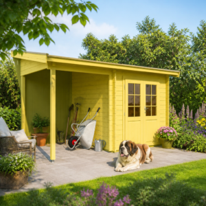 26% sparen! Holzgartenhaus Pulti 44 H | winterfest | Schleppdach | modern Unkategorisiert online kaufen