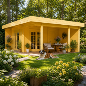 26% sparen! 6 × 4 m | Holzgartenhaus Petra 44 B mit Abstellraum | winterfest | Terrasse | modern Unkategorisiert online kaufen