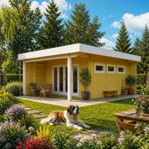 26% sparen! 6 × 4 m | Holzgartenhaus Sandra 44 G | winterfest | Terrasse | modern Unkategorisiert online kaufen