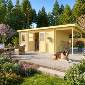 26% sparen! 7 × 4 m | aus Fichte Pultdach Holzgartenhaus Ezra 5I | klassisch Unkategorisiert online kaufen