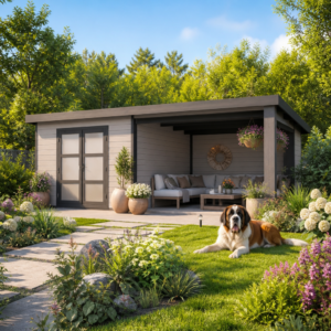 26% sparen! 6 × 3 m | WPC Gartenhaus mit Lounge FineLine 16,90 m² | winterfest | Anbau | modern Unkategorisiert online kaufen