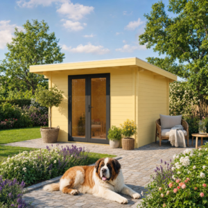 26% sparen! 3 × 3 m | Holzgartenhaus aus Fichte Alu Line 44-A | winterfest | Pultdach | modern Unkategorisiert online kaufen