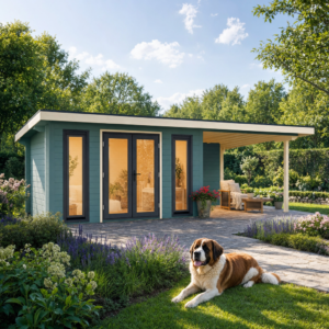 26% sparen! 7 × 3 m | Holzgartenhaus aus Fichte Alu Line 44-D | winterfest | Pultdach | modern Unkategorisiert online kaufen