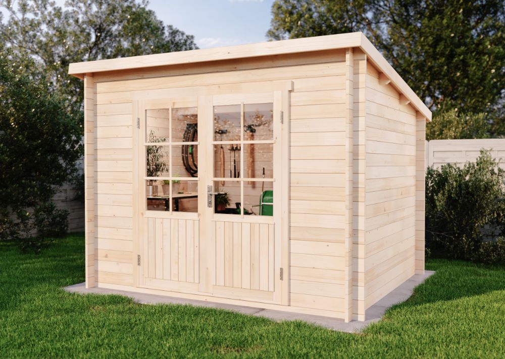 17% Discount! Pultdach Holz-Gartenhaus Maria 3x3m