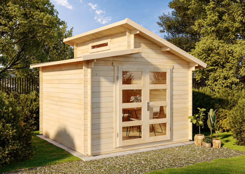16% Discount! Holz-Gartenhaus Aktiva 4x4m