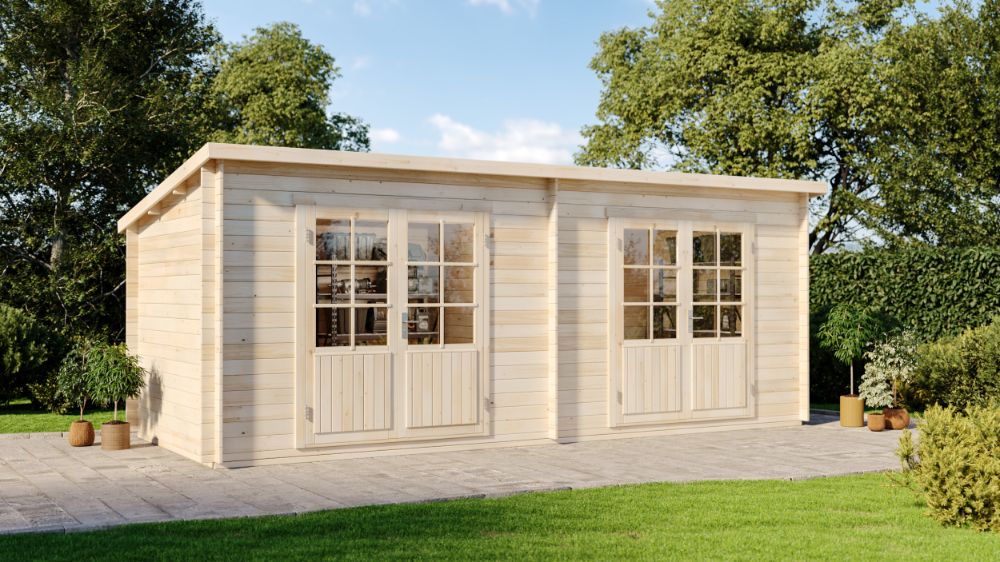 16% Discount! Holz-Gartenhaus Maria Twin 6x3m