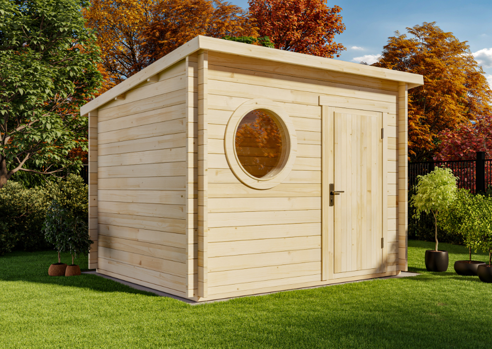 15% Discount! Holz-Gartenhaus Maria-Rondo 44 A 3x2m