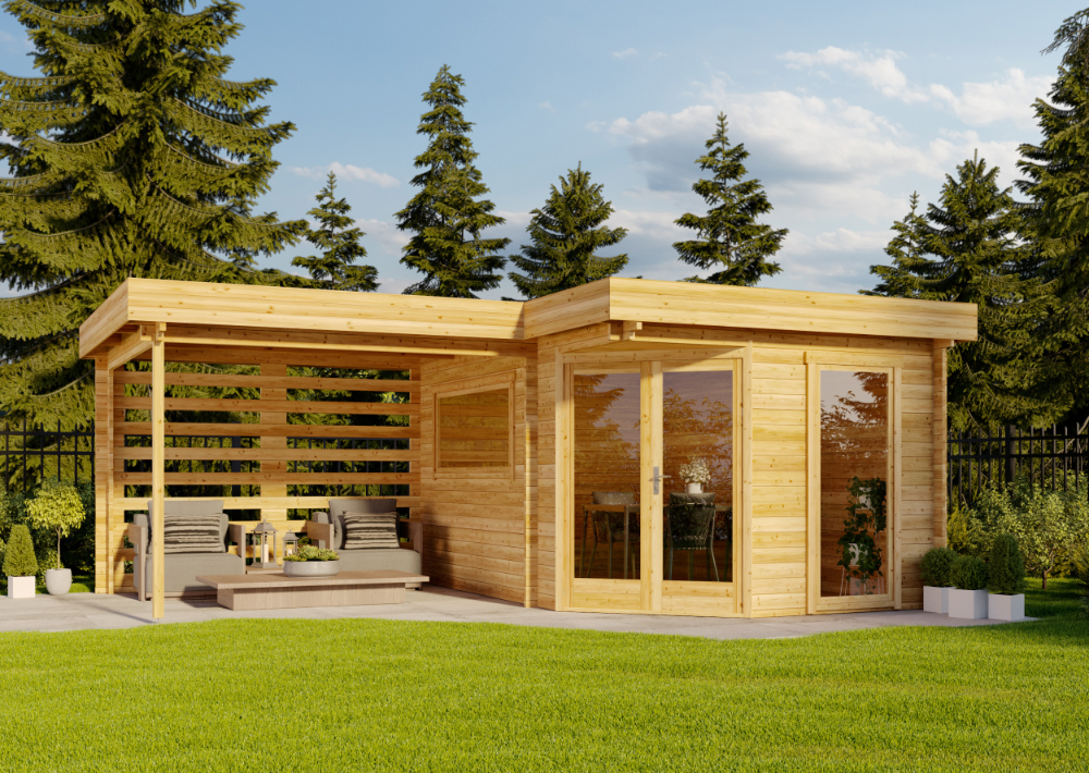 20% Discount! 5-Eck Holz-Gartenhaus Pepe Optima 6x5m