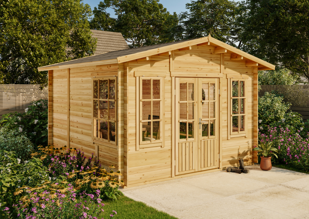 Holz-Gartenhaus Gabriela-28 350 x 350 cm 4x4m