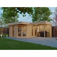 26% billiger ! Fjordholz 5-Eck Gartenhaus Modell Miro 28 30m²