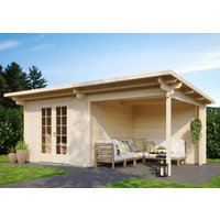 26% billiger ! Fjordholz Gartenhaus Modell Jacob 44 A mit Seitend 18m²