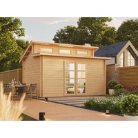 26% billiger ! Fjordholz Pultdach Gartenhaus Modell Aktiva-28 B 12m²