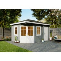 26% billiger ! Fjordholz 5-Eck Gartenhaus Modell Evelyn 3D 9m²