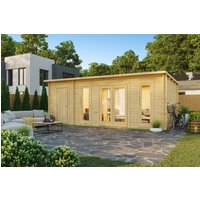 26% billiger ! Fjordholz Pultdach Gartenhaus Modell Mali 28 B 18m²