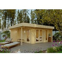 26% billiger ! Fjordholz Flachdach Gartenhaus Modell Wanja 28 20m²