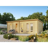 28% billiger ! Fjordholz Pultdach Gartenhaus Modell Mali 28 E 18m²