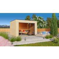 26% billiger ! Fjordholz Gartenhaus Modell Q-BIC Alu 44 A